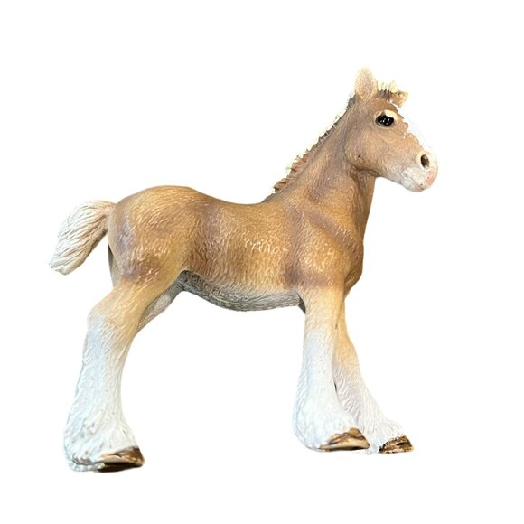 Schleich Clydesdale Foal Horse Animal Figure Retired 13671 Rare Collectible Toy - Picture 4 of 5